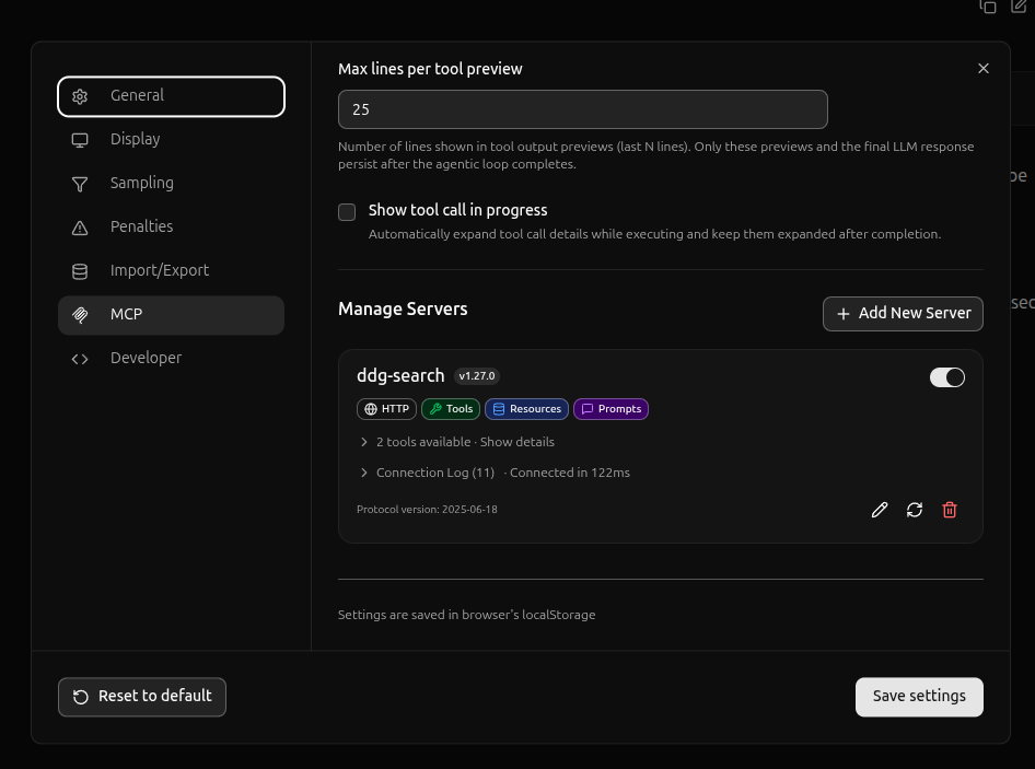 llama.cpp with mcp server